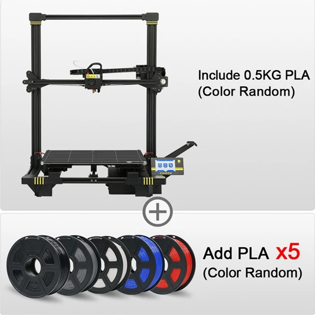 Chiron-- Add 5KG ANYCUBIC Chiron 3d принтер большой объем сборки 3 д принтер с автоматическим уровнем Ultrabase экструдер с подогревом Кровать FDM 3д принтер Kit 3D-принтер - Цвет: Chiron-- Add 5KG