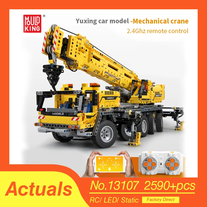 Конструктор MOC lepins Technic с дистанционным управлением кран грузовик