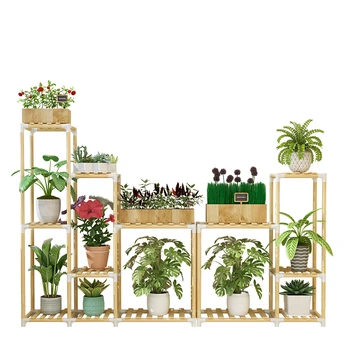 

Flower Rack Shelf Many Function Originality Solid Wood A Living Room Balcony Landing Type Meaty Flower Airs Flowerpot Frame