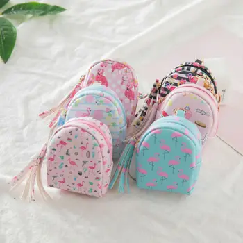 

Cute Women Girl Coin Purse Mini Animal Flamingo PU Zipper Key Wallet Students Grils Sweet Coin Bag Purses Holder Bags 6 Styles