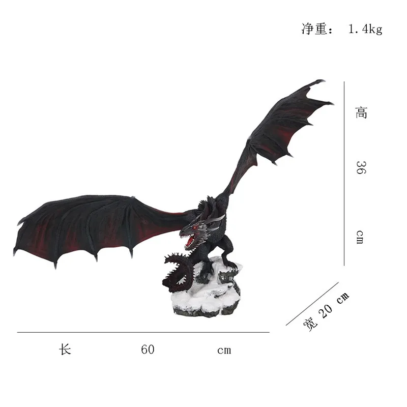 [] Игра престолов ледяной дракон Viserion Огненный Дракон дрогон Фигурка Статуя Коллекция Модель игрушка подарок с оригинальной коробкой