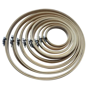 

Sewing Tool Round Wooden Embroidery Hoops Frame Set Bamboo Embroidery Hoop Rings for DIY Cross Needle Craft Tool