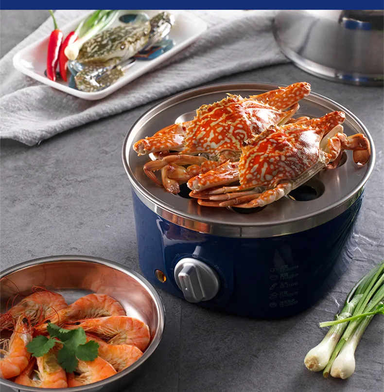 220V Household Electric Steaming Cooker Stainless Steel Multi Cooker 2 Layers Electric Steamer Stewed Egg Custard