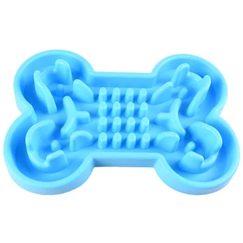 

Big deal Silicone Pet Dog Cat Interactive Slow Food Bowl Anti-Slip Anti-Gulping Dog Feeder Dishes for Feeding Large Dog Bowls