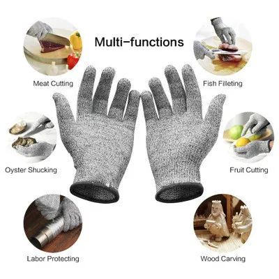 

Anti-cut Gloves Safety Cut Proof Stab Resistant Stainless Steel Wire Metal Mesh Kitchen Butcher Cut-Resistant Safety Gloves