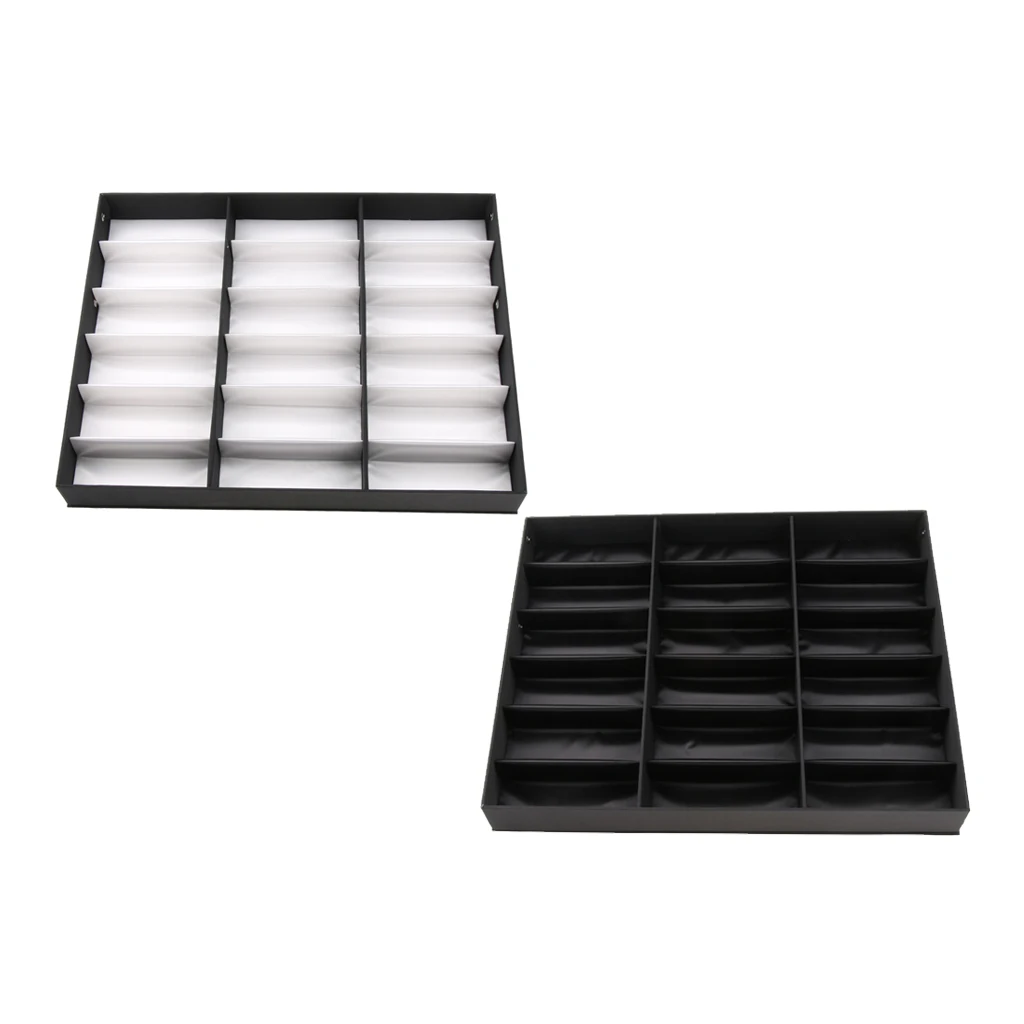 

18 Slots Eyewear Sunglass Jewelry Watches Display Rack Tray Stand Holder Case Help to Storage Little Stuff and Glasses