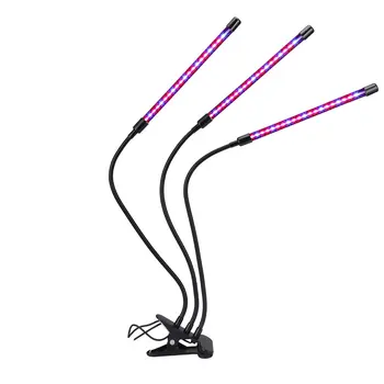 

LED Clip Plant Growth Light USB Dimming Timing Desktop 2/3/4Head Plant Growing UK Type Indoor Purple Light