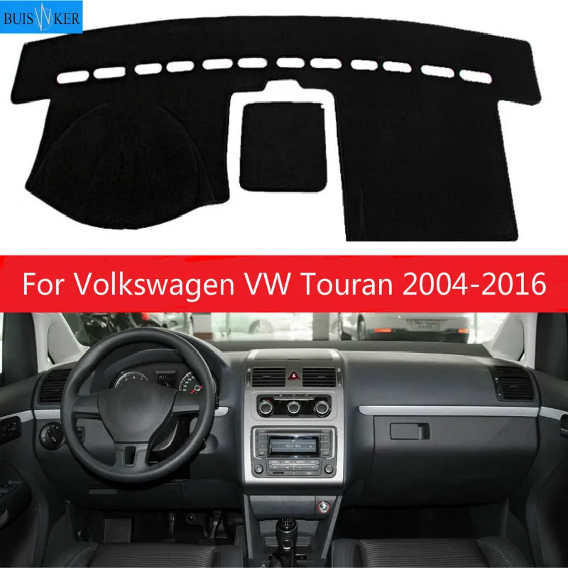 Unknow Car Dashboard Cover Mat Dashmat Pad Anti-UV Sun Shade Instrument Panel Carpet,for Volkswagen VW Touran 2004-2016 Car Accessories