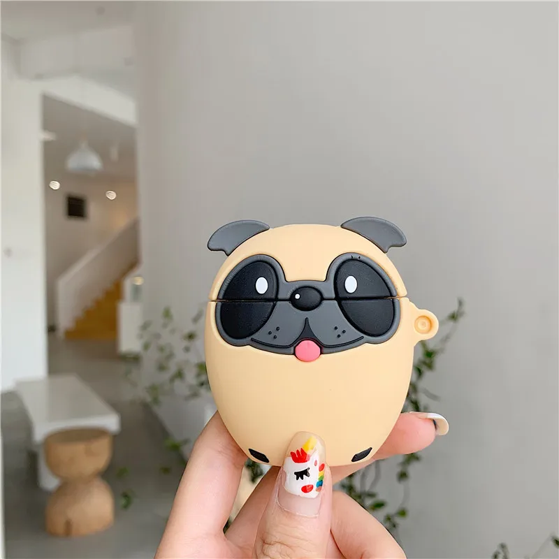

3D Cute Case For Airpods 1 2 Cases Cartoon Pug Dog For Airpod Pro 3 Case Cover Silicone For Earpods Case For Airpods Accessories