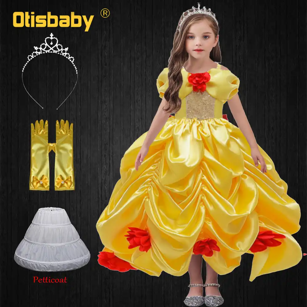 beauty and the beast flower girl dresses