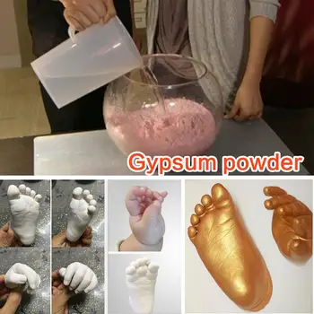 

White Cloning Powder Model Mother'S Day Decorate Souvenir Footprint 3D Gift Couple Baby Hands Feet 3D Hand Mud Handprint