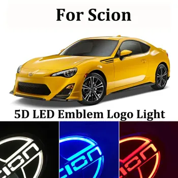 

5D Car Led Logo Emblem Badges LED Logo Front Rear Auto Light Bulb Lamp For Scion car badge car LED bulb