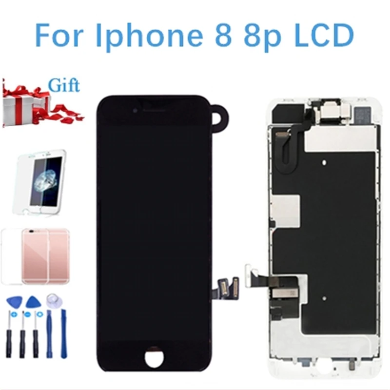 

High quality 4.7/5.5 Inch For iPhone8/8Plus LCD Display Digitizer Assembly Replacement Good 3D Touch Front Camera Speaker