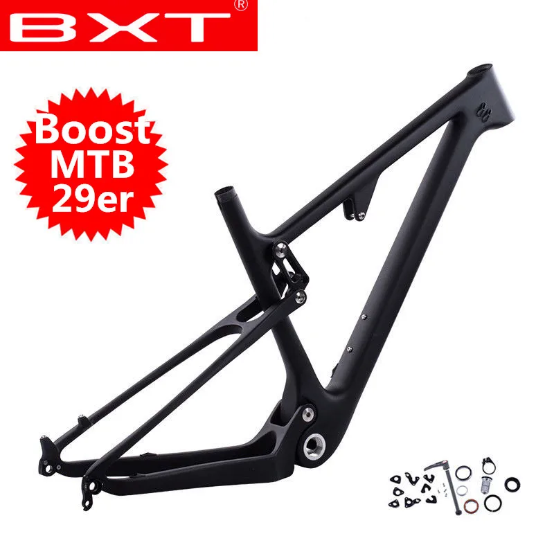 Горный велосипед 29er Рама полная подвеска 12*148 Boost MTB светильник T800 карбоновая рама