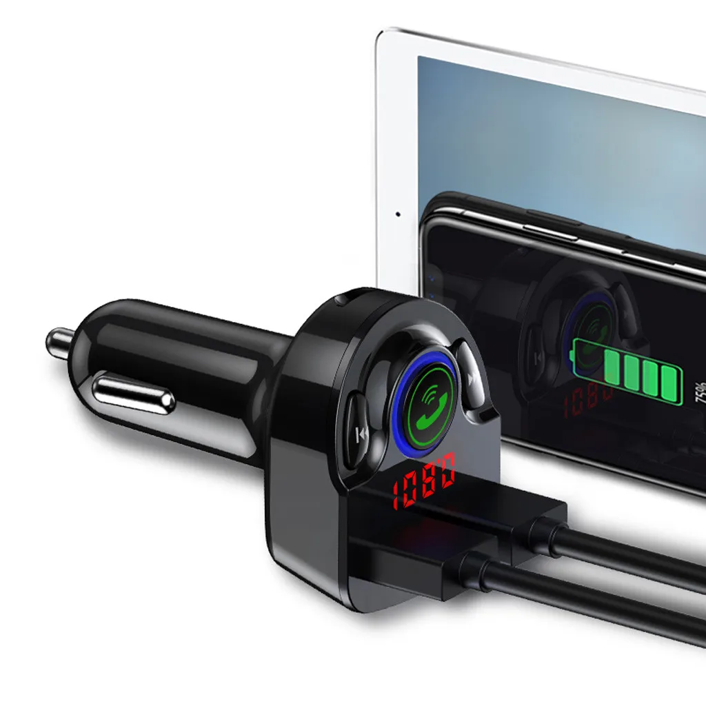 Bluetooth автомобильный беспроводной fm передатчик MP3 радио адаптер комплект 2 USB