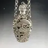 OLD CHINESE TIBETAN SILVER SNUFF BOTTLE HANDMADE HOLLOW EAGLE Parrot sachet 1