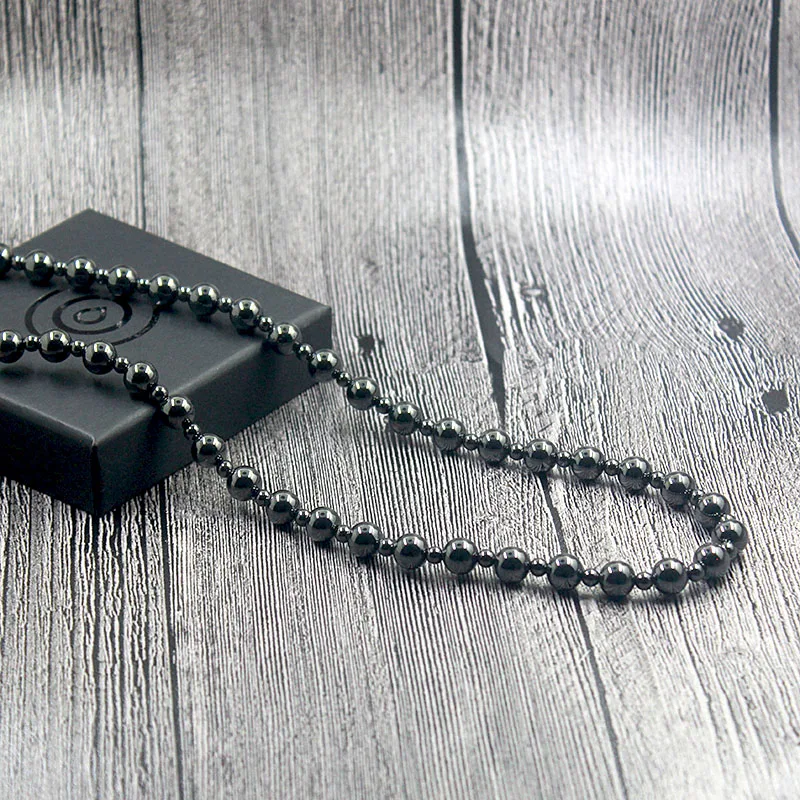 Ожерелье из гематита Круглые бусины 8 мм черные для лечебной терапии мужчин и