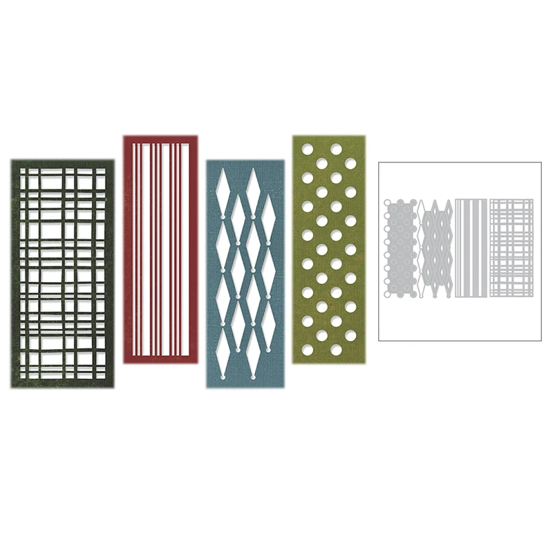 

2020 New Hot Lace Rectangle Metal Cutting Dies Scrapbooking Border Background and Stencils For 3D Foil Die Cut Crafts No Stamp