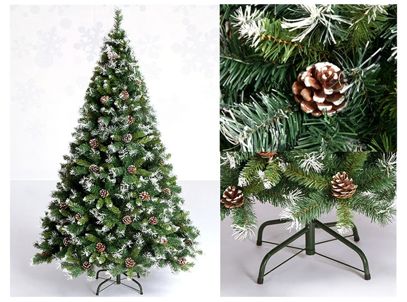 Encryption Falling Snow Pine Cone Green Tree Mini Artificial Christmas Tree Decorations Christmas Decoration For Home Xmas Tree