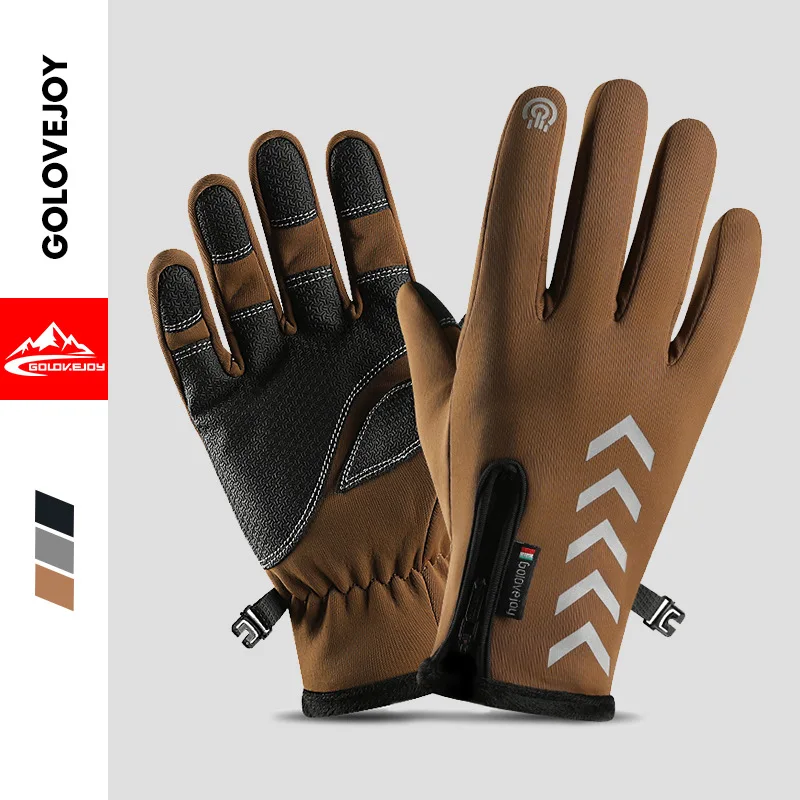 

Touch Screen Windproof Outdoor Sport Gloves For Men Womens Warm Guantes Tacticos Luva Thicken Winter Windstopper Men Warm Gloves