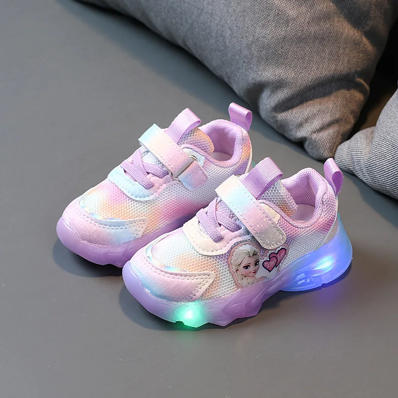 ui Gloed Betrokken Luminous Children Shoes | Children's Light Shoes | Frozen Sneakers Lights -  Disney - Aliexpress
