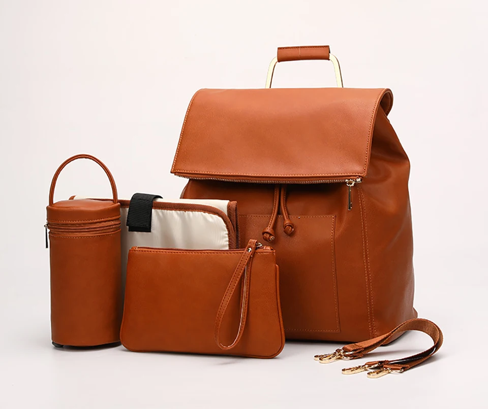Pu Leder Grosse Kapazitat Windel Tasche Windel Kinderwagen Tasche Rucksack Kinderwagen Haken Isolierung Tasche Kosmetik Tasche Andern Pad Wickeltaschen Aliexpress
