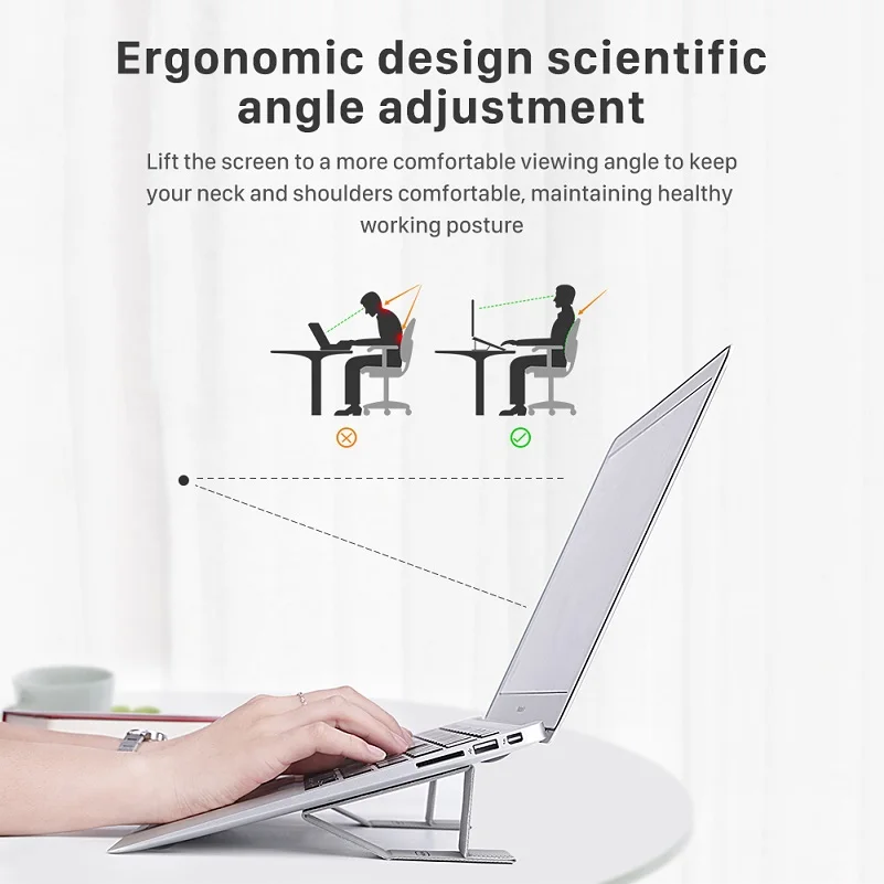  NILLKIN Laptop Stand Holder With Adjustable Folding Ergonomic Design Stand Portable Tablet support 