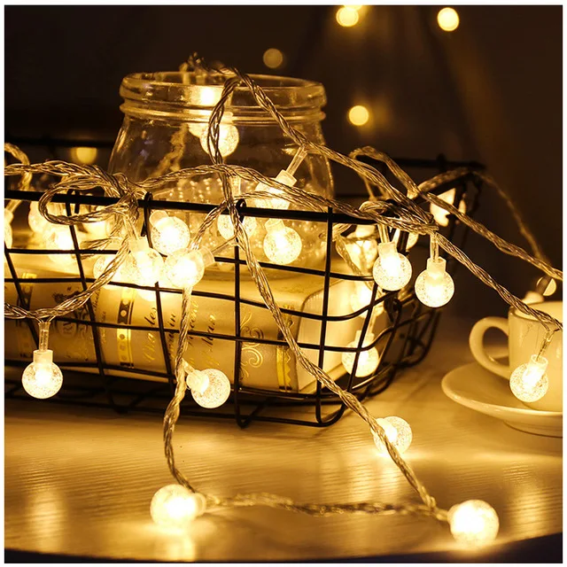 

Led String Lights Fairy Gypsophila Bubble Ball Lamp Holiday Lighting Garland Battery USB Indoor For Christmas Wedding Decoration