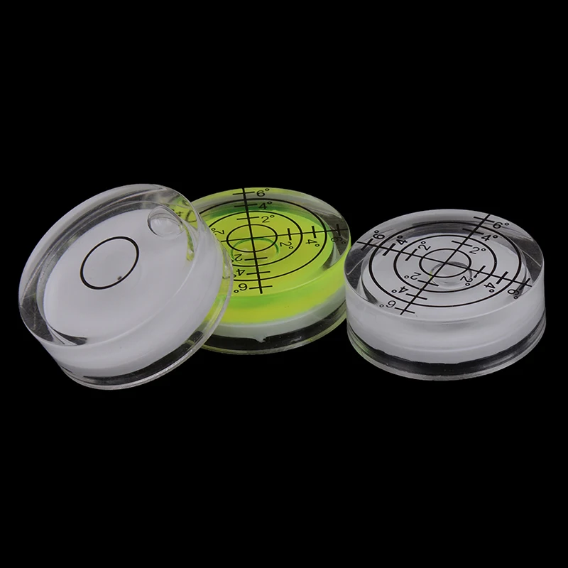 1Pc Acrylic Mini Tiny Disc Bubble Spirit Level Ruler Round Circle Circular Measuring Tool