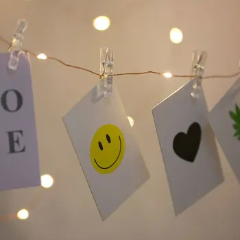 

20/50/100 LEDs Photo Clips Brass Wire String Light Party Wedding Home Decor