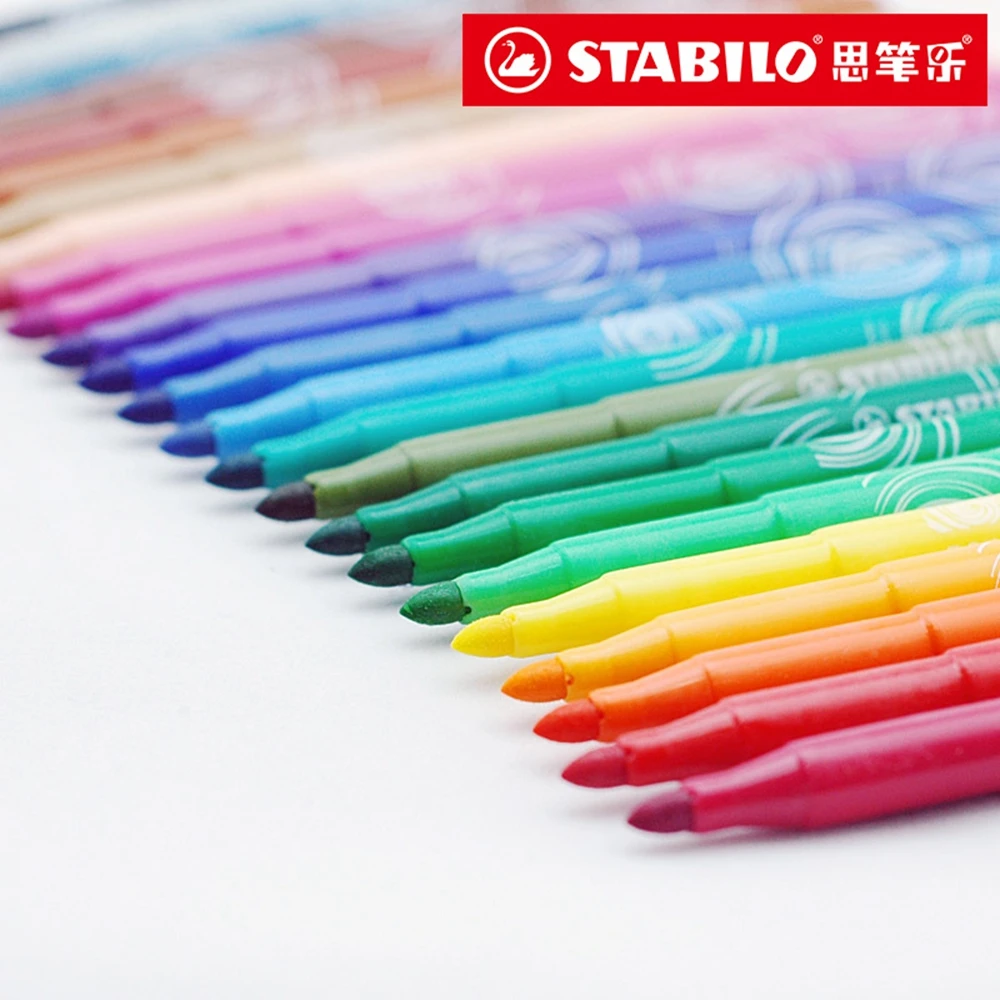 Ручка Stabilo 280 мощная 18 цветов акварельная ручка грубая Экологически чистая кисть