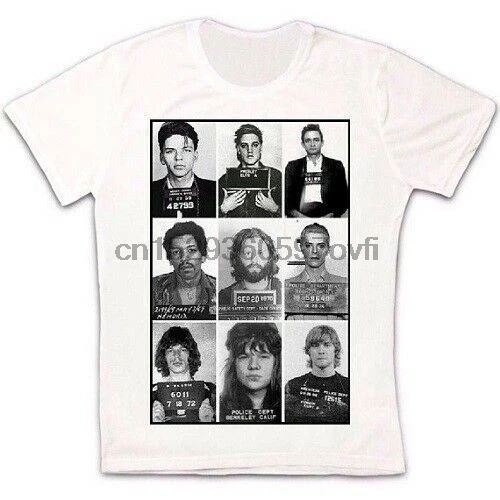 Celebrities Mugshot Retro Vintage Hipster Unisex T Shirt 1447 | Мужская одежда