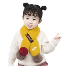 Зимние Детские теплые шарфы, хлопковый мягкий разноцветный шарф для мальчиков и девочек, милый детский шарф с рисунком