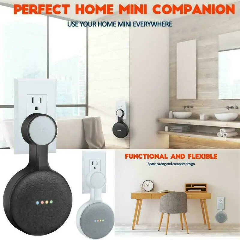

Wall Mount Holder Hanger Stand Grip for US Eur Google Home Mini Voice Assistant for Smart Home Automatic Intelligent Home Device