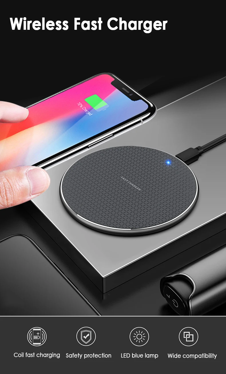 30W Qi Fast Wireless Charger For iPhone 13 11 XS XR X 8 Plus USB Quick Wireless Charging Pad for iPhone Samsung Huawei Xiaomi fast wireless charger