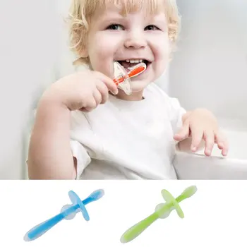 

Professional Soft Silicone Infant Baby Safe Bendable Teether Training Teeth Toothbrush Newborn Baby Oral Care Brush
