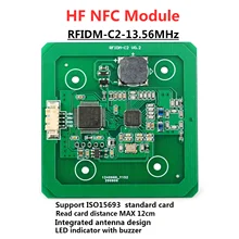 Module de lecture écriture RFID haute fréquence 13.56MHz, distance de lecture de carte 12cm, prise en charge de la carte standard ISO 15693