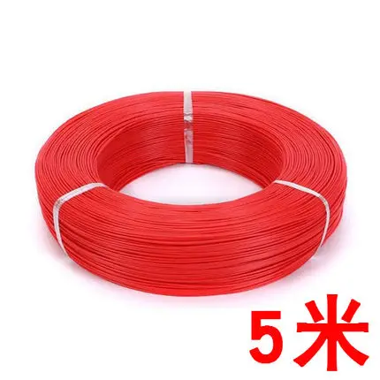 Американский стандарт 5 метров UL1007 провод 22AWG ПВХ электронный кабель изолированный провод, электронный кабель, светодиодный кабель - Цвет: Red