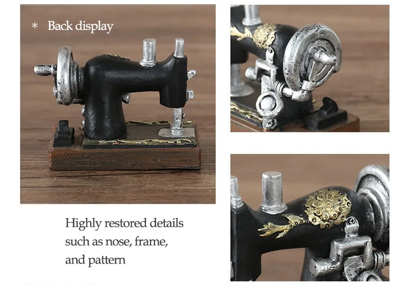 Креативная полимерная швейная машина статуэтки миниатюрные сувениры Мини-швейная машина для современного домашнего офиса Декор ремесла