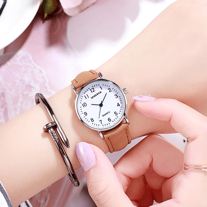 Женские Роскошные Кварцевые наручные часы Reloj Mujer, повседневные женские часы с кожаным ремешком, Модные Аналоговые женские часы под платье, черные часы