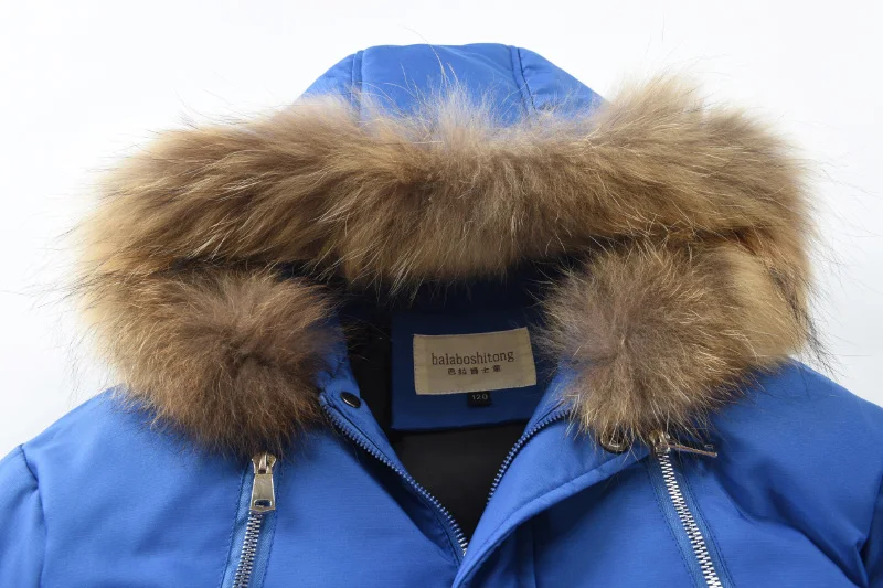 Парки для мальчиков-подростков детское зимнее теплое пальто пуховик для мальчиков длинная толстая зимняя куртка детское теплое пальто мех енота 120-170