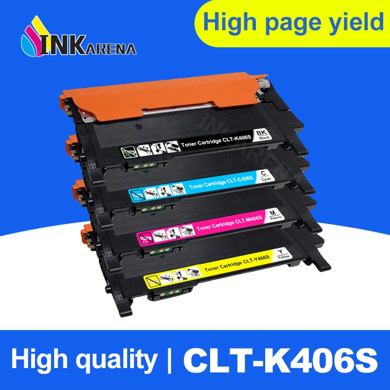 

INKARENA Compatible 406s k406s CLT-406S CLT-K406S C406S Y406S Toner Cartridge For Samsung CLP-360 365w 366W CLX-3305 C460FW
