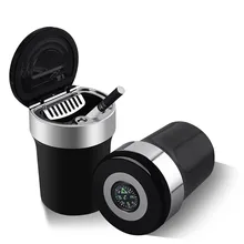 Модная автомобильная пепельница со светодиодной подсветкой для удаления дыма, пепельница для авто, Бездымная пепельница, держатель, аксессуары# Y1