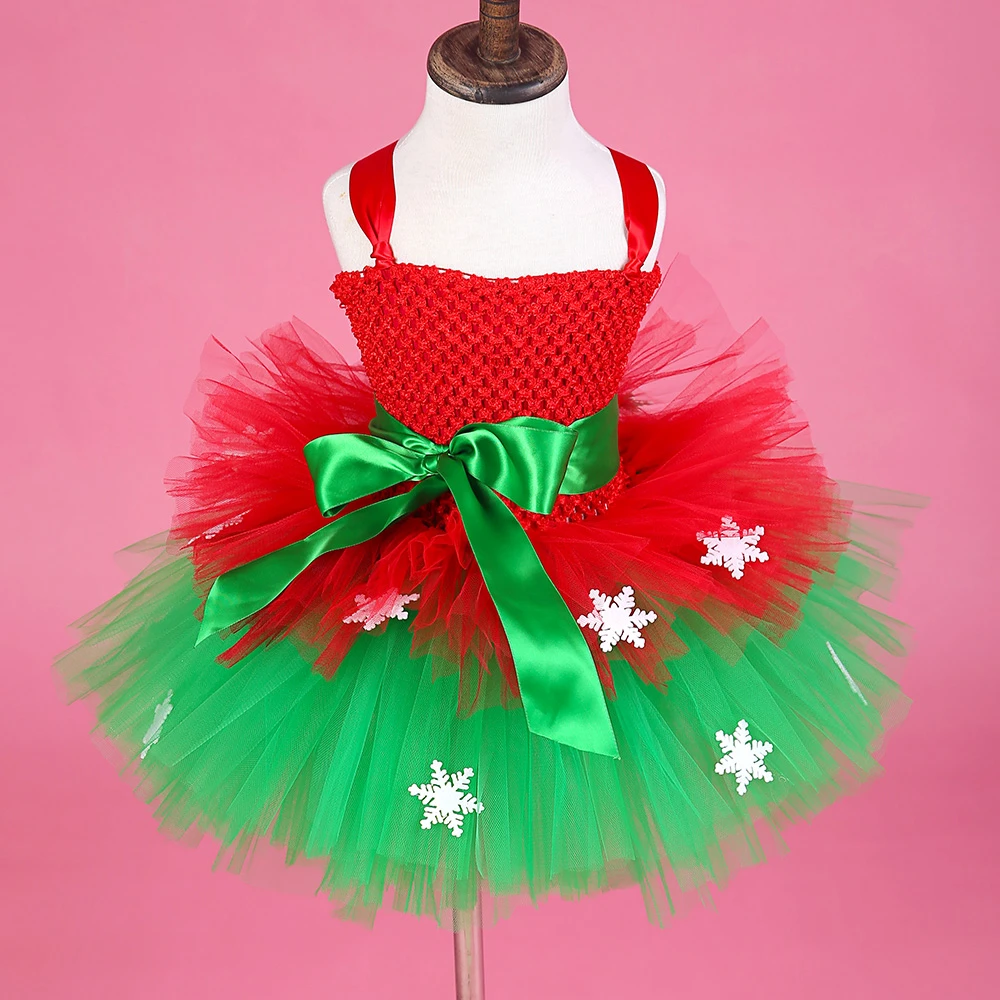 Asco Impuestos no pueden ver Vestido de Navidad para niñas pequeñas, tutú de tul con copo de nieve,  disfraz de princesa elfo, ropa para fiesta de Navidad de Año Nuevo, 1  14|Disfraces para niñas| - AliExpress