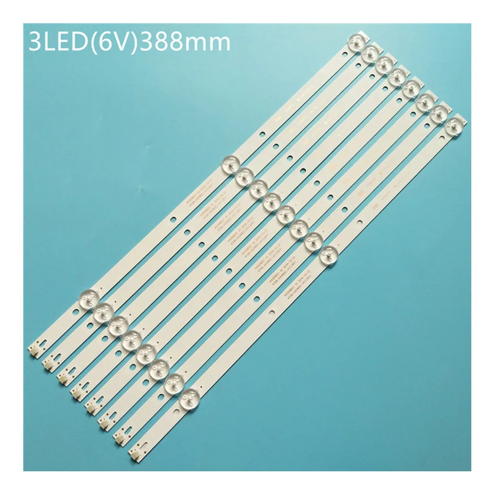 8 unids/lote tira de LED para iluminación trasera para 43PFT4002 43DL4012N 43HFF5952 L43E6800 K430WDK3 K430WDC1 A1 A3 4708-K43WDC-A3113N11 A1113N11