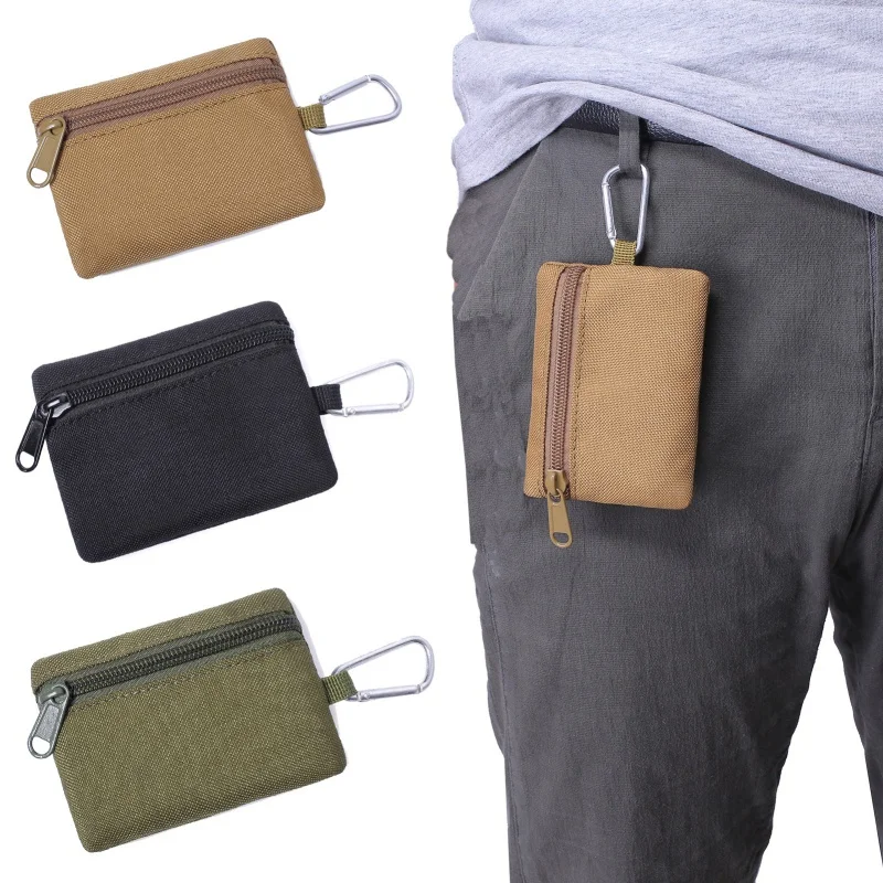 

Outdoor EDC Molle Pouch With D Ring Buckle Camping Hiking Climbing Key Card Case EDC Pouch Molle Bag Tactical Sports Zipper Bags
