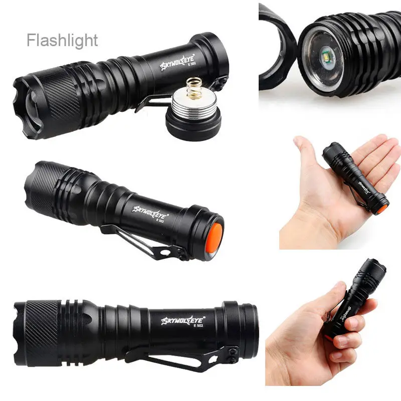 SKYWOLFEYE 2000LM CREE Q5 AA/14500 3 режима масштабируемый светодиодный фонарик Супер Открытый Дорожный светильник фонарик#2A09