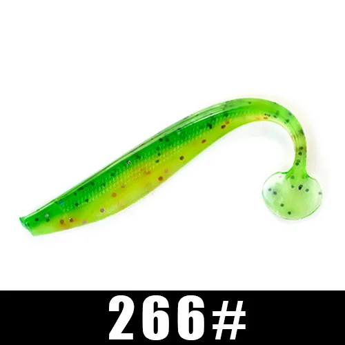 FTK Fishing Lure Soft Lure Shad Silicone Bait Odor Attractant Artificial Bait 90mm 120mm 160mm T-tail Wobblers Swimbait - Цвет: 266