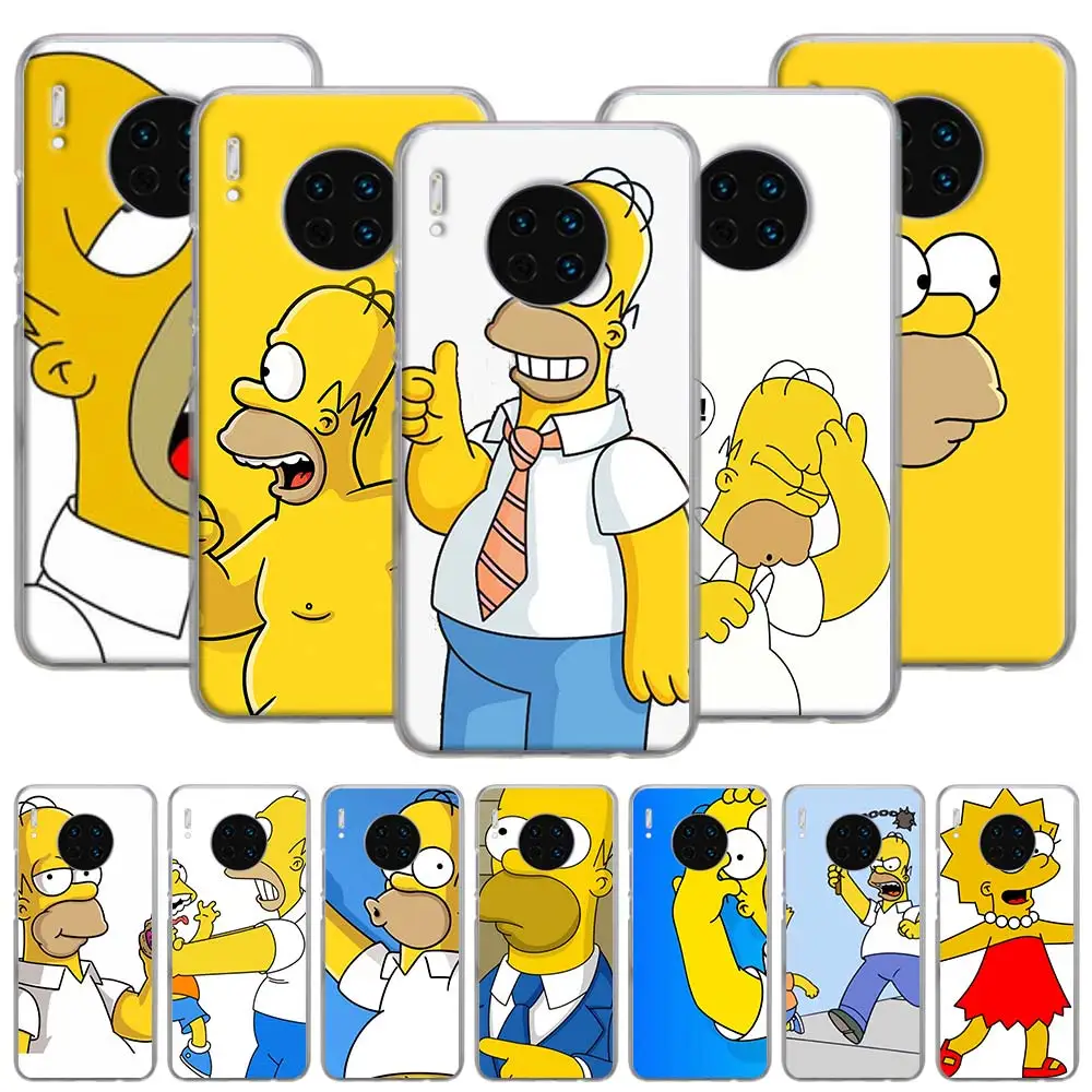 

Homer J. simpson Preto Case for Huawei Mate 10 20 Lite 30 Pro Mate 5G Mate 10 20 30 P20 P30 Pro Hard Cover Capa