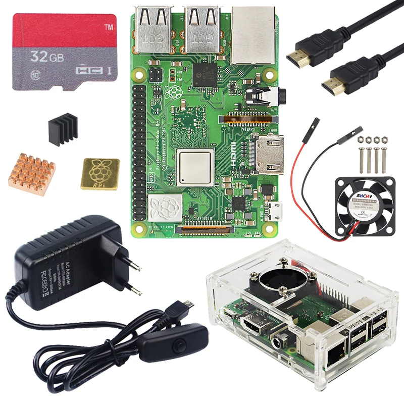 Raspberry Pi 3 Model B Plus Kit WiFi&Bluetooth Board + 3A Po